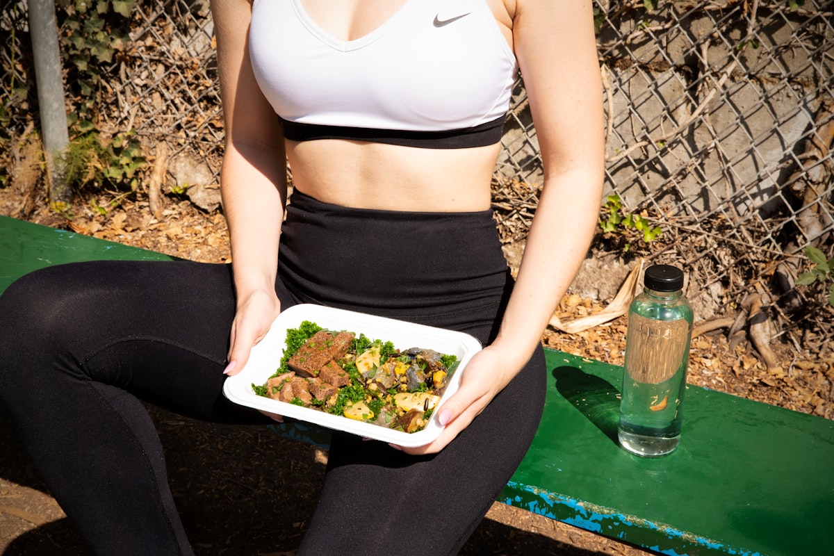 Grilled chicken with roasted vegetables and quinoa
